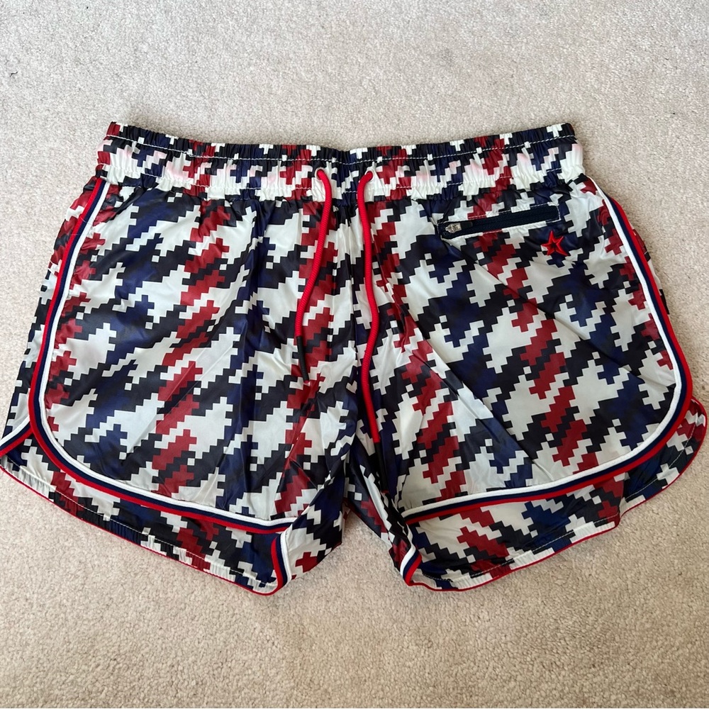 Perfect Moment shorts black red Blue Houndstooth athletic size medium